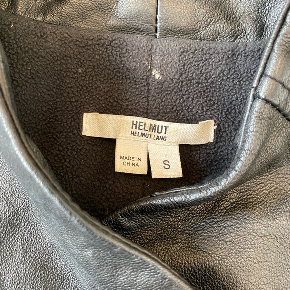 Helmet Lang Calf leather Moto Jacket Black - Picture 7 of 8